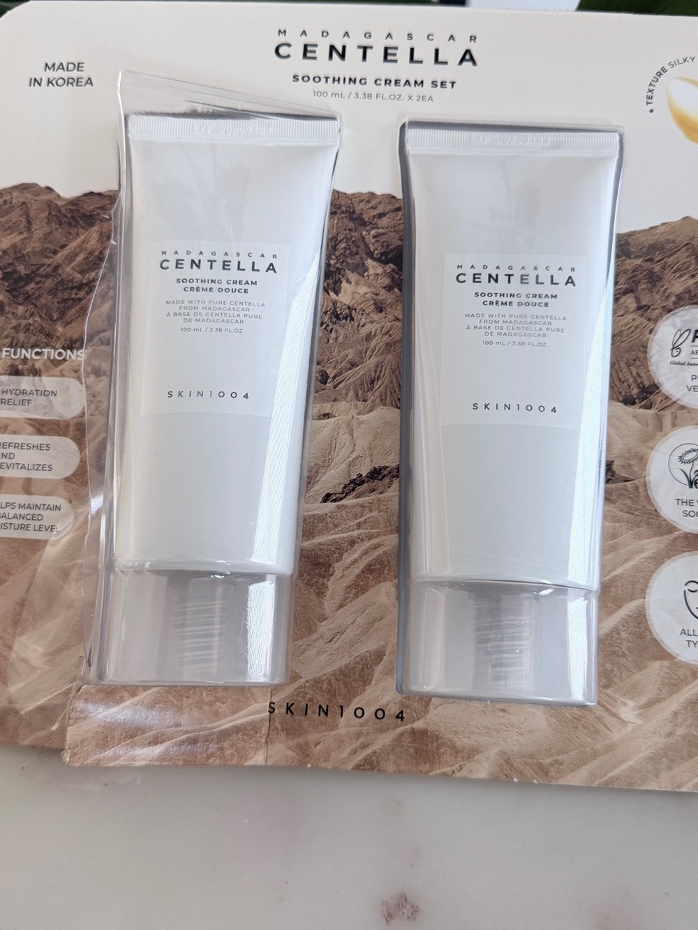SKIN1004 Madagascar Centella Soothing Cream Set - 100 ml/3.38 oz ea